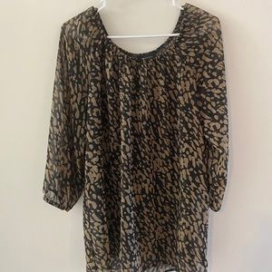 AB studio sheer long sleeve shirt